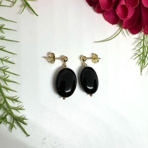 NEW⚜️Onyx Oval Drop Earrings